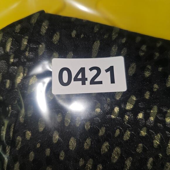 Liverpool Silky Button Up Collared Textured Black and Olive Green Top Small - Picture 11 of 11